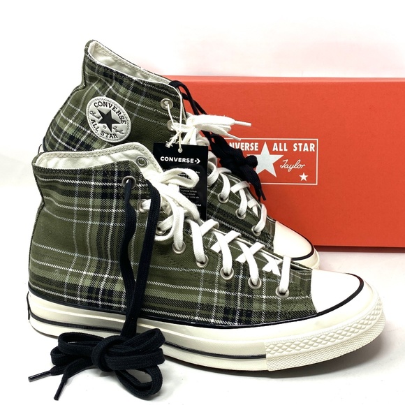 Converse Other - Converse Chuck 70 Shoes High Top Men’s Canvas Khaki Black Sneakers Size A03915C